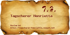 Tagscherer Henrietta névjegykártya