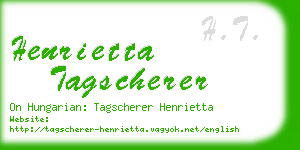 henrietta tagscherer business card
